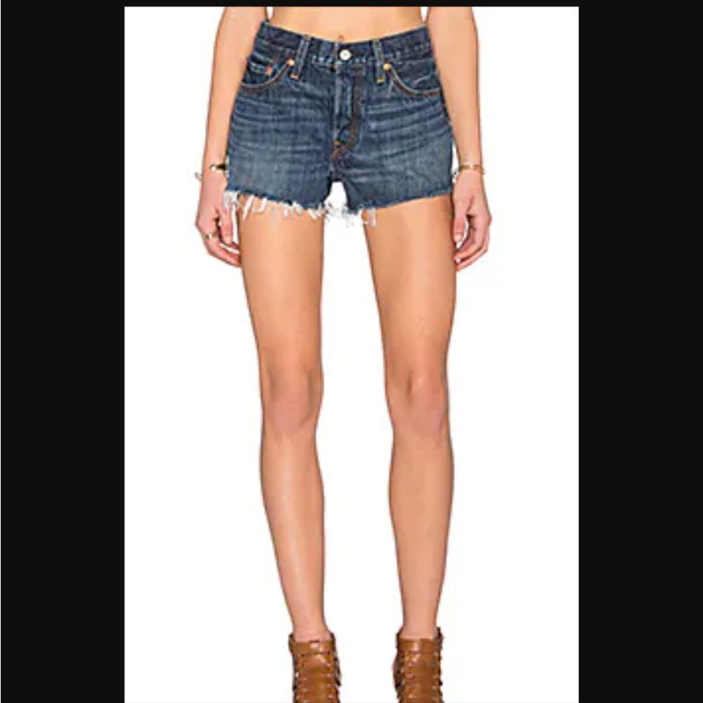 Levi's 501 Cutoff Jean Shorts Echo Park Dark Blue 24